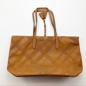 Ulta Tote Bag Tan Tassels Large Double Handle